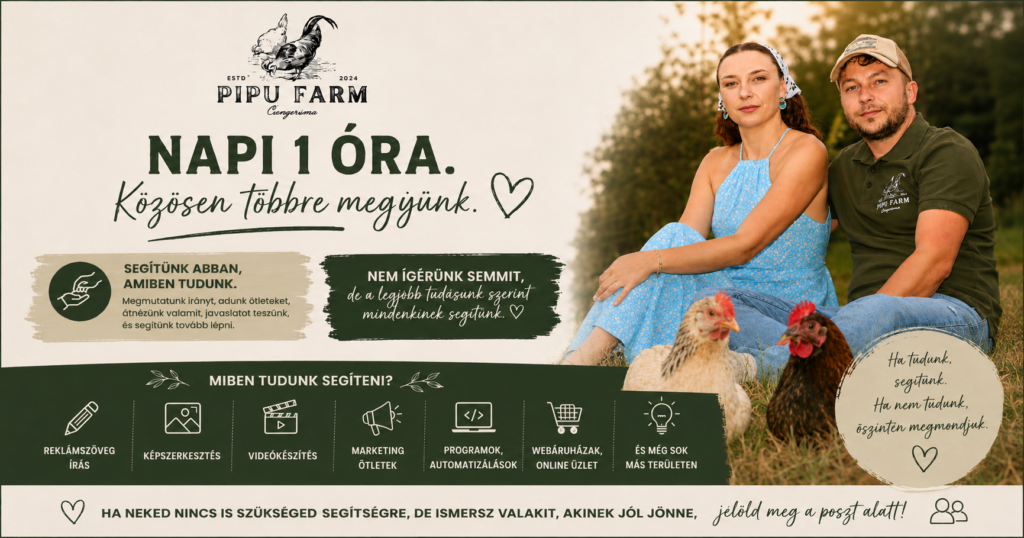 Naponta 1 óra. Segítünk, amiben tudunk.